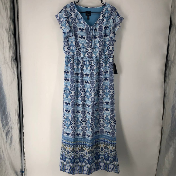 NWT Adrianna Papell 12P Paisley Flowy Summer Dress - Picture 2 of 15